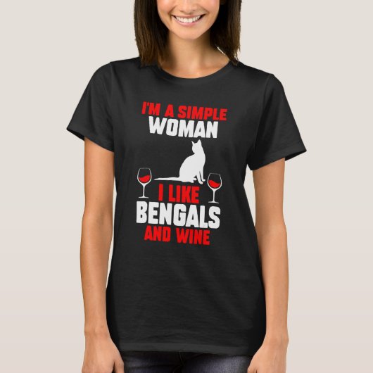 T-shirt Wine Cat Bengal (Devant)