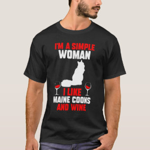 T-shirt Wine Cat Maine Coon