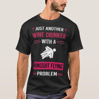 T-shirt Wine Drinker Wingsuit volant