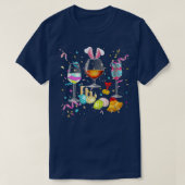 T-shirt Wine Glasses Bunny Eggs (Design devant)