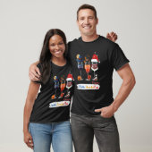 T-shirt Wine Glasses Witch Santa Hat (Unisexe)