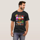 T-shirt Wine Glasses Witch Santa Hat (Devant entier)