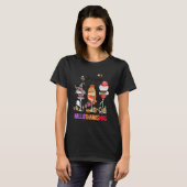 T-shirt Wine Glasses Witch Santa Hat (Devant entier)