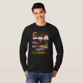 T-shirt Wine Glasses Witch Santa Hat (Devant entier)