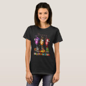 T-shirt Wine Glasses Witch Santa Hat (Devant entier)