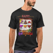 T-shirt Wine Glasses Witch Santa Hat (Devant)