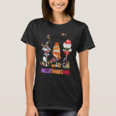 T-shirt Wine Glasses Witch Santa Hat (Devant)