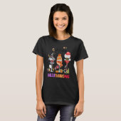 T-shirt Wine Glasses Witch Santa Hat (Devant entier)
