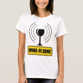 T-shirt Wine Zone Wine Glass Funny Wine Waves (Devant)