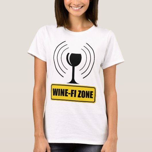 T-shirt Wine Zone Wine Glass Funny Wine Waves (Devant)
