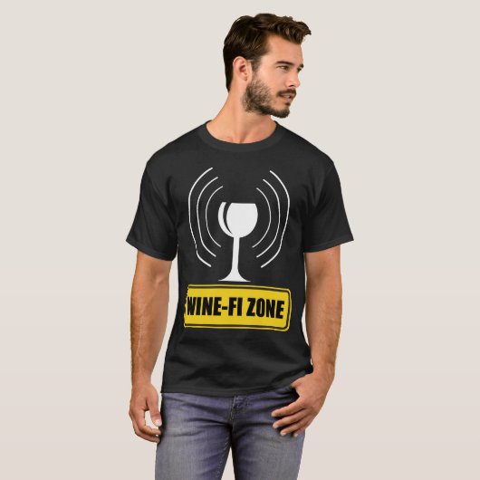 T-shirt Wine Zone Wine Glass Funny Wine Waves (Devant entier)
