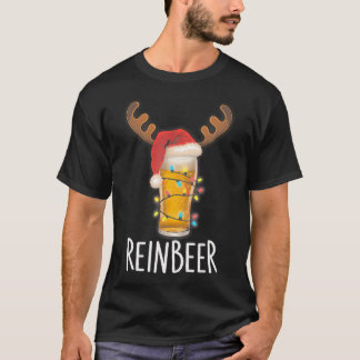 T-shirt Winedeer Reinbeer Santa Hat Reindeer Couple Xmas M