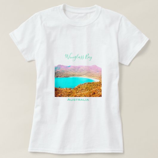 T-shirt Wineglass Bay Tasmania Australie (Design devant)