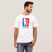 T-shirt Wing Chun Fighter (bleu roux) Ip Man Linage (Devant entier)