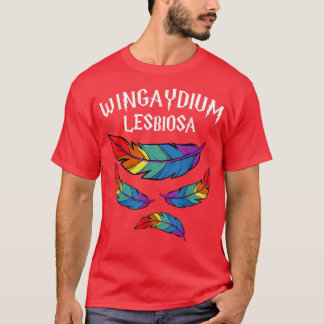 T-shirt Wingaydium Lesbiosa Rainbow LGBT Gay Lesbian Pride