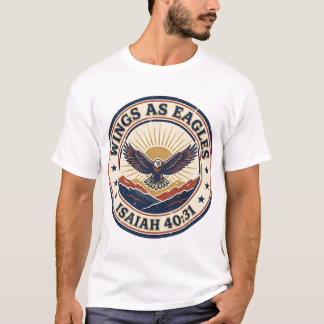 T-shirt Wings as Eagles Isaiah 40:31 Vintage Bible Stamp