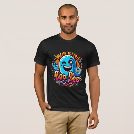 T-shirt Winking Boo Jee ghost (Devant entier)