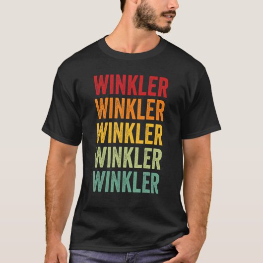 T-shirt Winkler County Texas Rainbow Text Design (Devant)