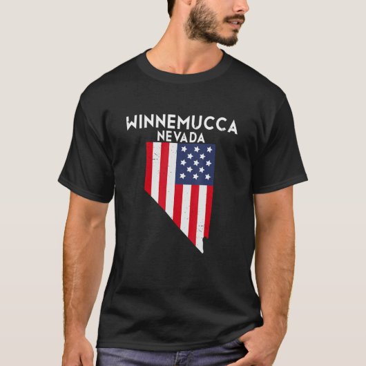 T-shirt Winnemucca Nevada USA State America Travel Nevadan (Devant)