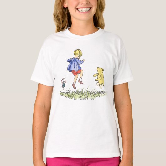 T-shirt Winnie The Pooh - Exercez-Vous Des Sauts ! (Devant)