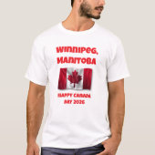 T-shirt Winnipeg Joyeuse fête du Canada (Devant)