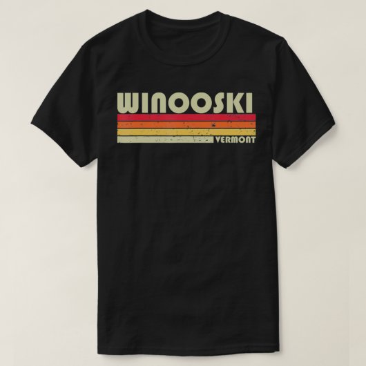 T-shirt WINOOSKI VT VERMONT Funny City Accueil Racines Cad (Design devant)