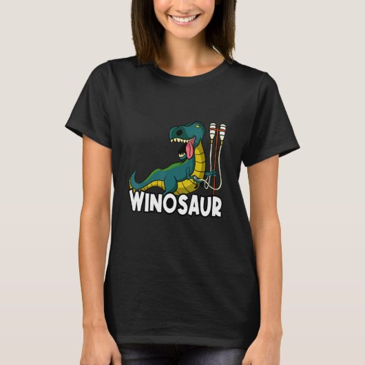 T-shirt Winosaur Dinosaur Alcool Bière Booze Festival (Devant)