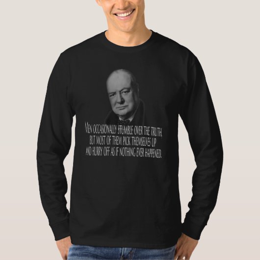 T-shirt Winston Churchill A Occasionnellement Éclaté Sur L (Devant)