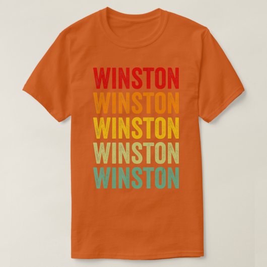 T-shirt Winston Comté Mississippi Design de texte arc-en-c (Design devant)