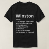 T-shirt WINSTON Definition Personalized Name Funny Birthda (Design devant)