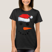 T-shirt Winter Snowman Face Costume Christmas Snowman (Devant)