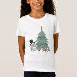 T-Shirt Winter Wonderland Snowman Fox Kid's Christmas<br><div class="desc">Winter Wonderland Snowman Fox T-Shirt de Noël - Festive Holiday Design pour tous les âges. Célébrez la magie de la saison avec notre T-Shirt de Noël de Renard de Snowman Winter Wonderland ! Doté d'un design charmant avec un bonhomme de neige, un renard et un sapin de Noël, ce tee...</div>