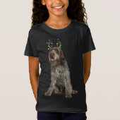T-Shirt Wirehaired Pointing Griffon Reindeer Christmas Dog (Devant)