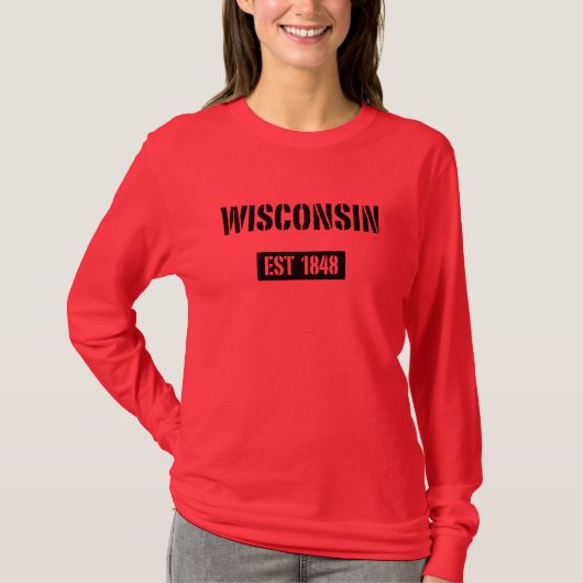 T-shirt Wisconsin EST 1848 (Devant)