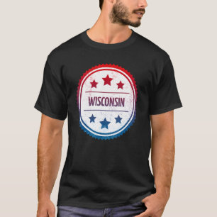 T-shirt Wisconsin - Insigne rétro Cool US State