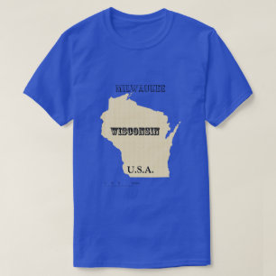 T-shirt - Wisconsin Map met City