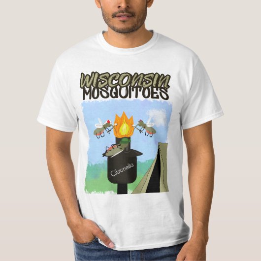 T-shirt Wisconsin Mosquitoes Cartoon (Devant)