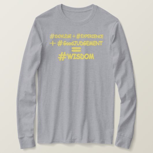 T-shirt "WISDOM EQUATION" Mignonne Expression Design. Comm (Design devant)