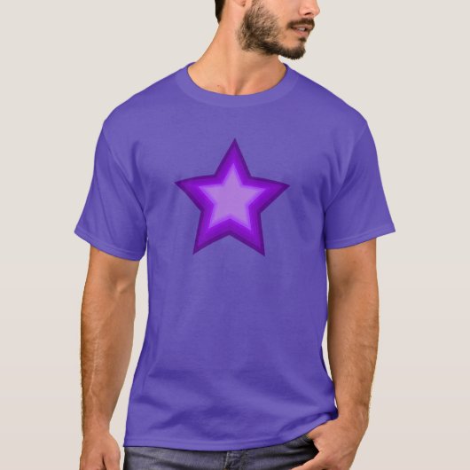 T-shirt WIse violet cinq pointes étoile - Sept couches (Devant)