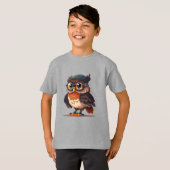 T-shirt Wise Whimsy : Le hibou érudit (Devant entier)