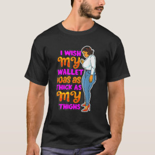 T-shirt Wish épais cuisses Porte-monnaie Melanin Femmes Bl