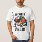 T-shirt Wishin I était pêcheur (Devant)