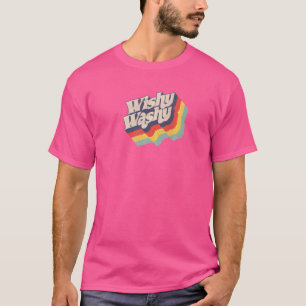 T-shirt Wishy Washy texte en gras dans une couleur rétro f