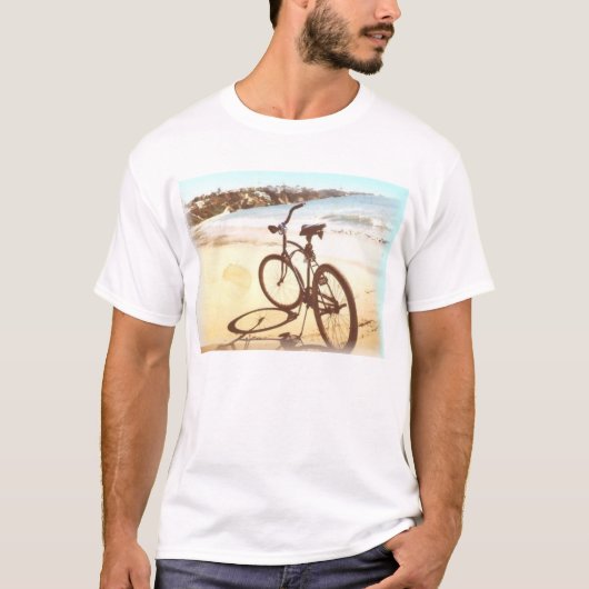 T-shirt wit gebleekt bike best (Voorkant)