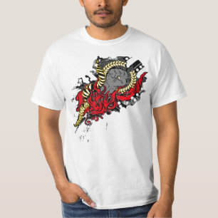 T-shirt (wit) met artwork op de voorkant