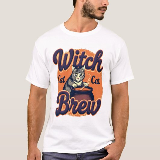 T-shirt Witch Cat Brew (Devant)