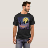 T-shirt witch Halloween witches Starry Night Van Gogh cat (Devant entier)
