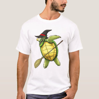T-shirt Witch Sea Turtle Dab Funny Halloween Horror Scary 