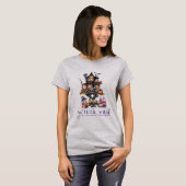 T-shirt Witch Way to the Library Book Lover Librarian (Devant entier)