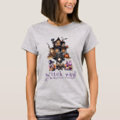 T-shirt Witch Way to the Library Book Lover Librarian (Devant)